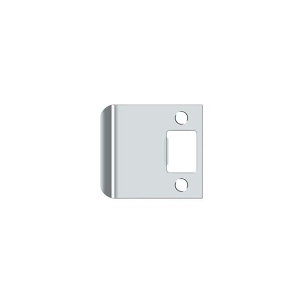 2-1/2 Height Extended Lip Square Cornered Strike Plate Polished Chrome